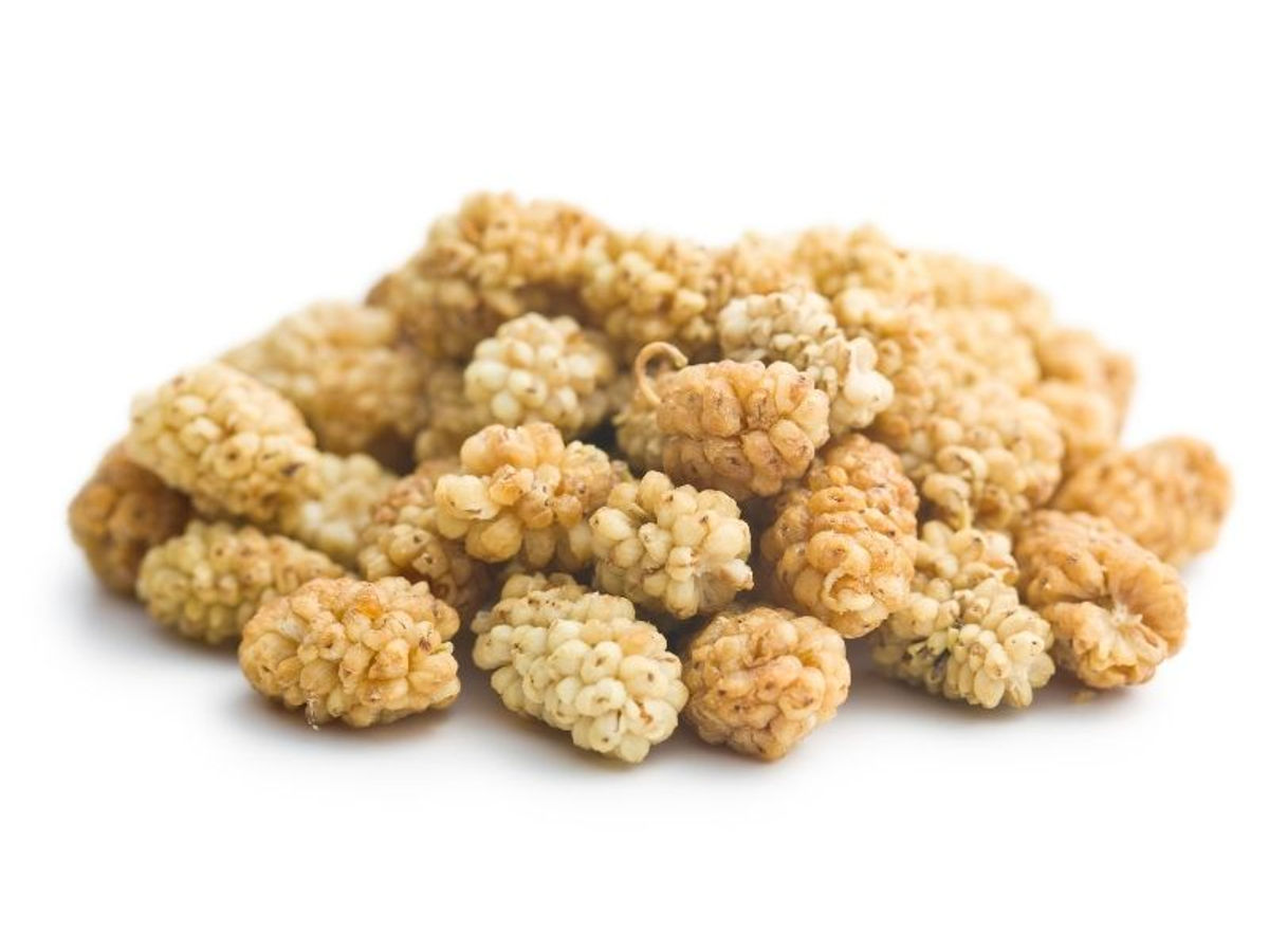Bulk dried white mulberries